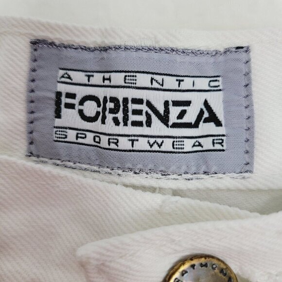 Vintage Forenza White Jeans Sz 12 100% Cotton Made In USA Zippered Ankles 1980s - Picture 4 of 14